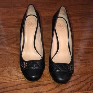 Authentic Tory Burch closed toe- wedge